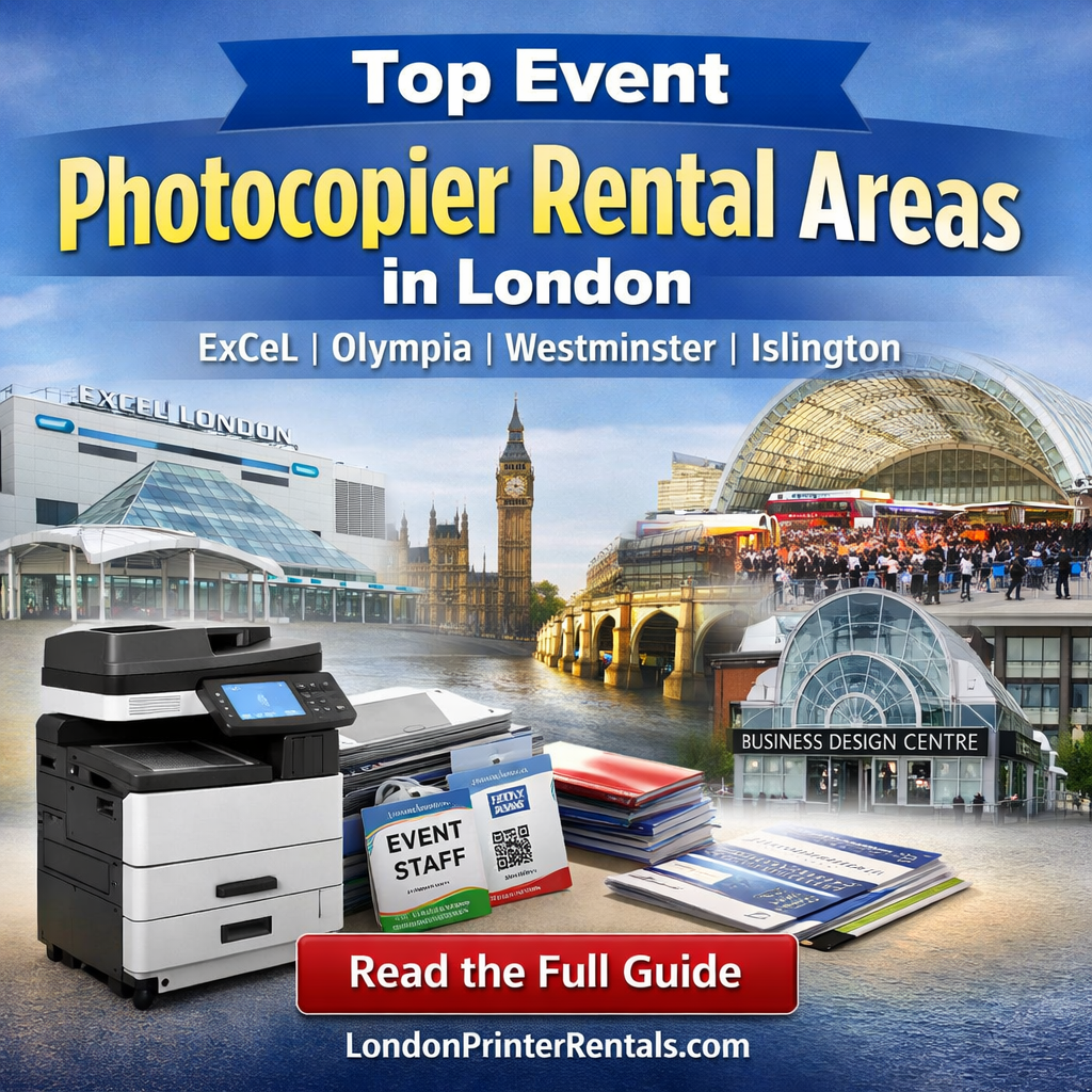Photocopier & Printer Rental for ExCeL, Olympia, Westminster & Islington