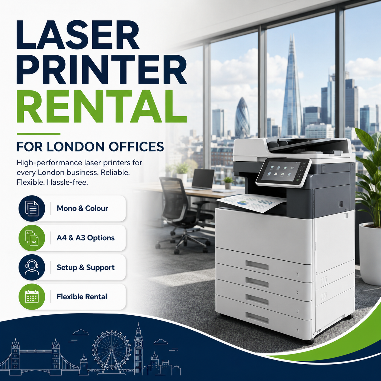 Laser Printer Rental for London Offices