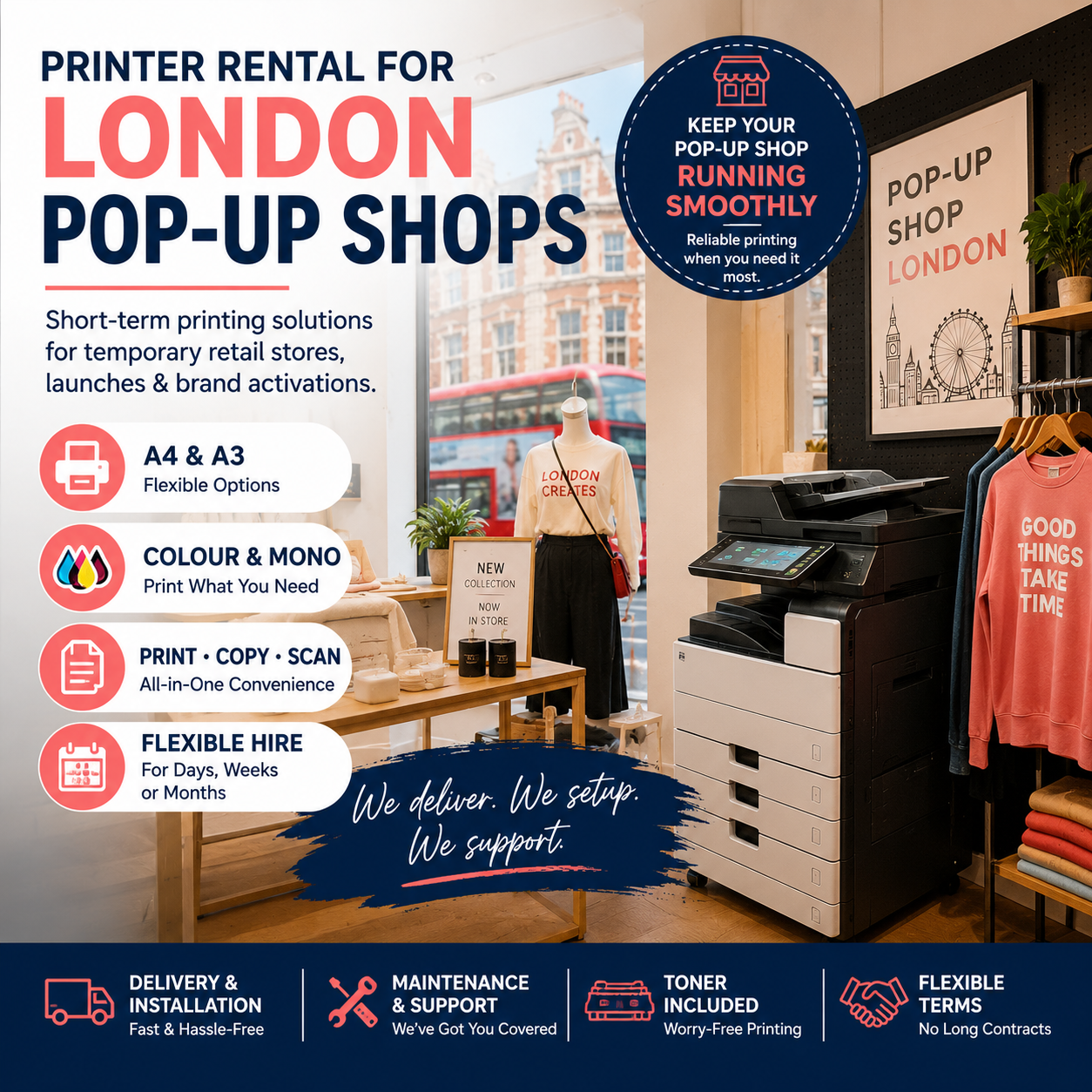 Short-Term Printer Rental for London Pop-Up Shops