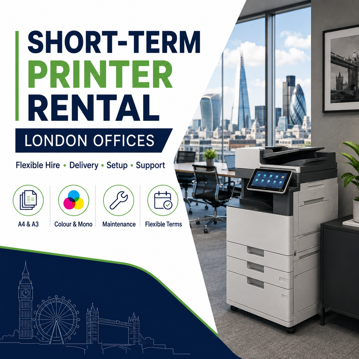 Short-Term Printer Rental for London Offices